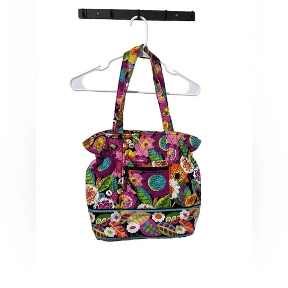 ❤️Vera Bradley Va Va Bloom Quilted Shoulder Bag With Button Snap Closure - Picture 1 of 9
